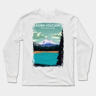 Lassen Volcanic National Park Travel Poster Long Sleeve T-Shirt